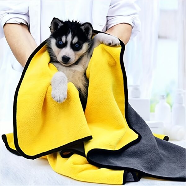 Toalha Absorvente - Ultra-Absorbent Quick-Dry Pet Towel For Dogs - Image 4