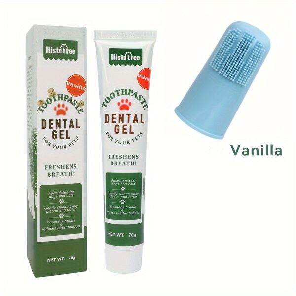 Kit de Limpeza Oral para Pets - Pet Oral Cleaning Set Dog Finger Cover Toothbrush Cat Toothbrush Toothpaste - Image 2