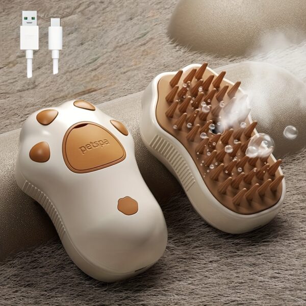 Escova de Silicone - Steam Cat Brush, 3-in-1 Electric Pet Grooming Tool - Image 9