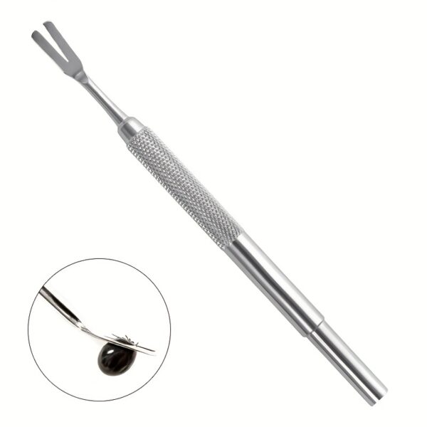 Ferramenta de Remoção Carrapatos Pulgas Carraças - 1Pc Pet Tick Clip Mites Remove Fork Stainless Steel Removing Flea - Image 6