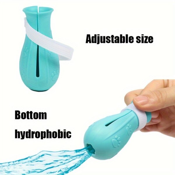 Proteção para Pés - 4-Piece Silicone Cat Paw Protectors - Anti-Scratch, Non-Electric, Ideal For Bathing - Image 8