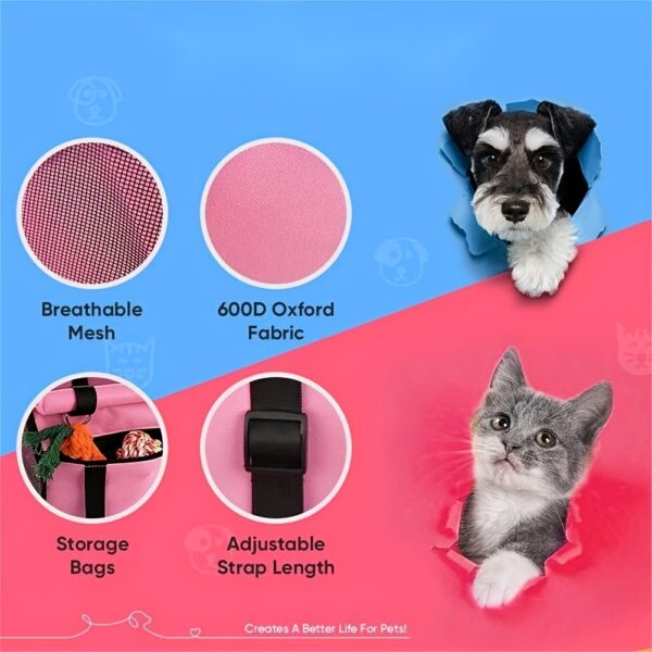 Assento elevatório para cão gato portátil e respirável com cinto de segurança para cão - Image 10