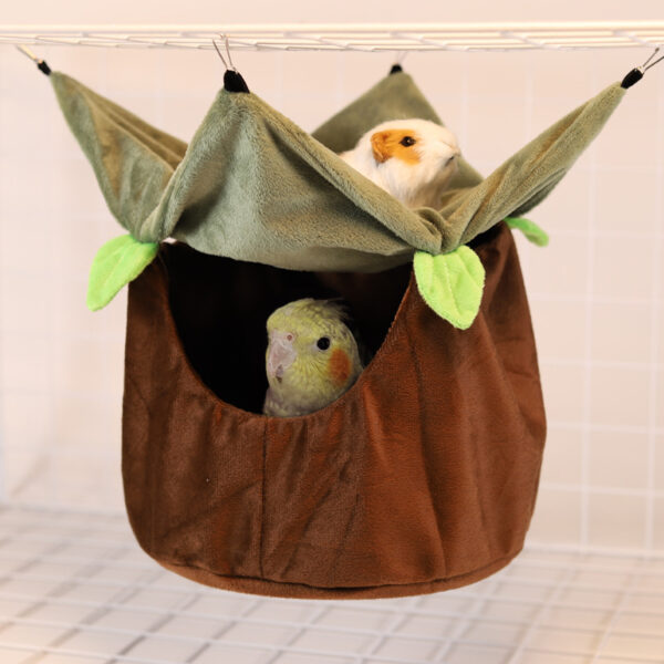 Cabana de Rede para Ninho de Pets - Cozy Bird Nest Hammock Hut - Image 2