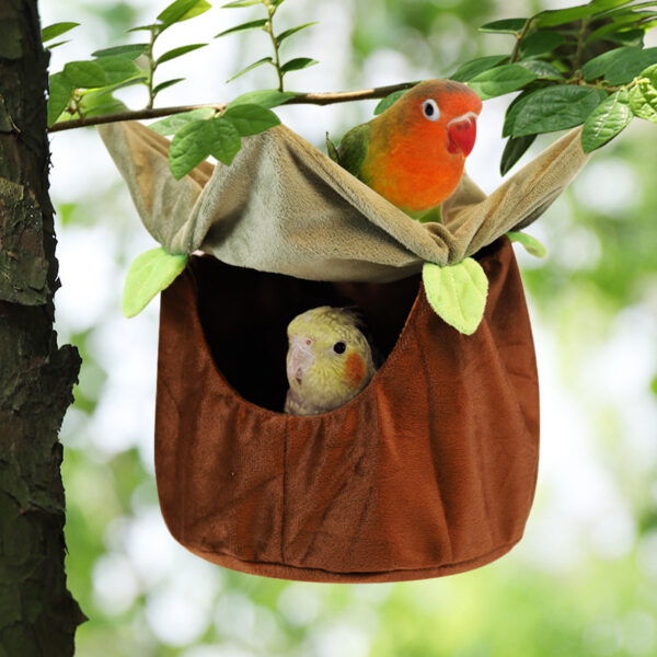 Cabana de Rede para Ninho de Pets - Cozy Bird Nest Hammock Hut - Image 3