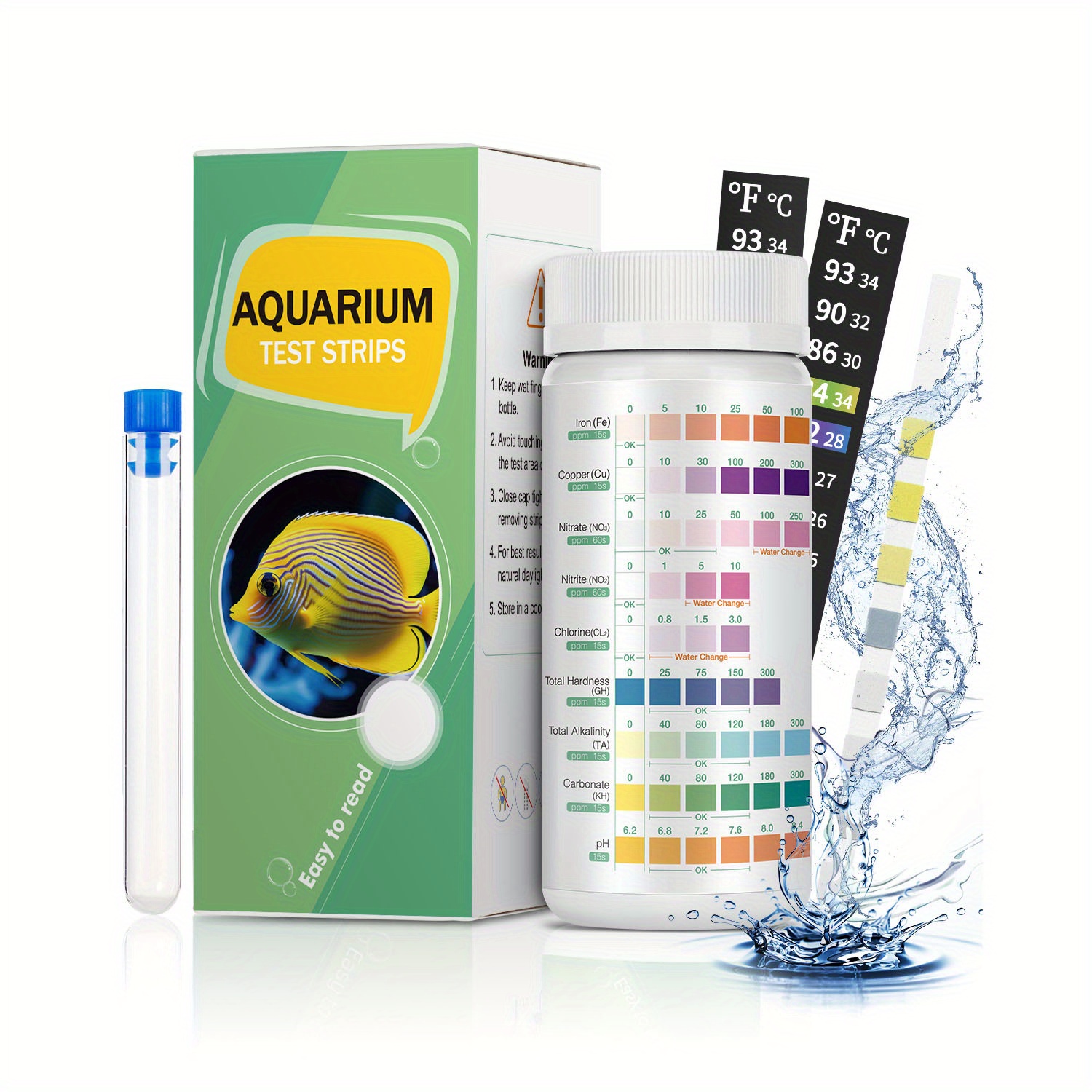Ultimate AquaCheck 9-in-1: Kit de Teste para Aquários com Tiras de Teste