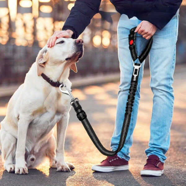 Cinto de segurança retrátil ajustável para cães, arnês de segurança elástico para cães de grande porte
