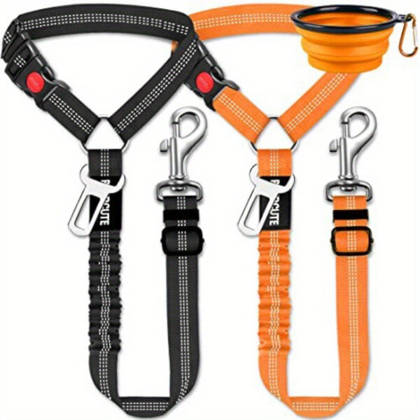 Cinto de segurança retrátil ajustável para cães, arnês de segurança elástico para cães de grande porte - Image 2