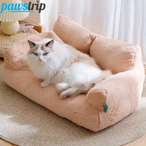 Sofa Cama de Algodao para Gatos - Plush Cotton Pet Sofa Bed for Cats - Image 6