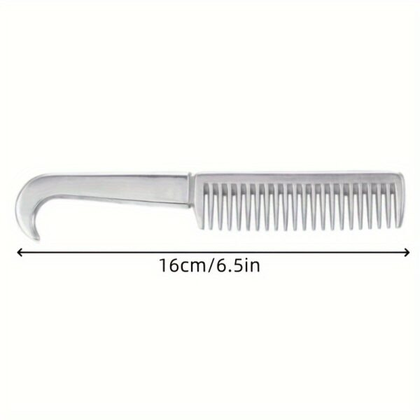 Pente/Escova de Metal para Crina de Cavalos - 1pc Metal Horse Comb, Combing Horse Temples And Horse Tails - Image 2