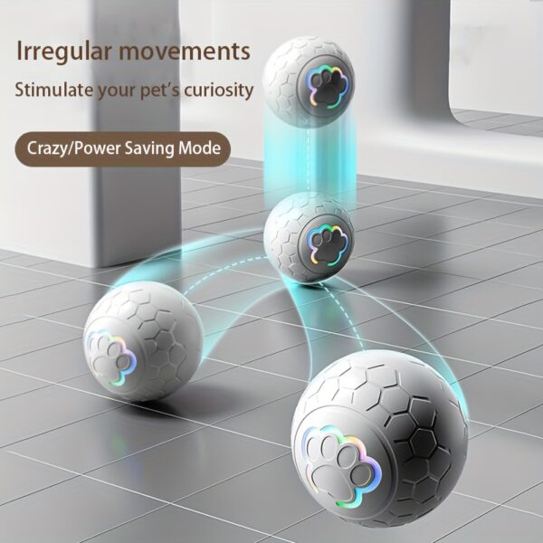 Brinquedo de Bola Interativa para Pets - Interactive Pet Toy Dog Toy Ball, Automatic Smart Dog Bouncing Ball - Image 12