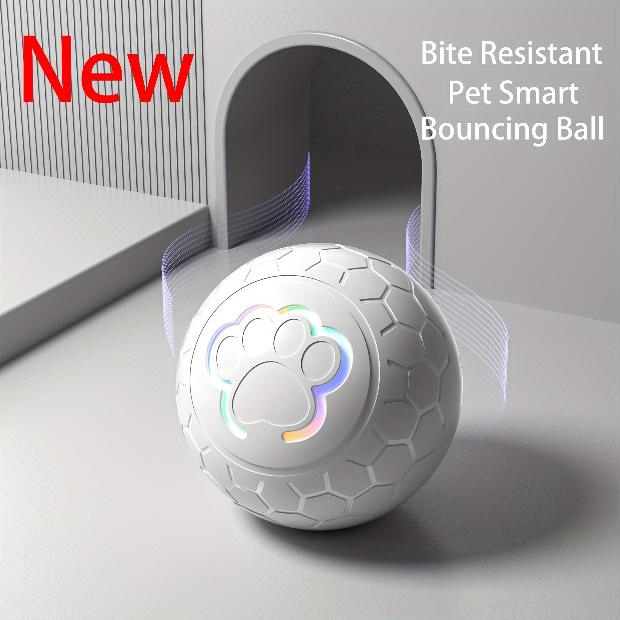 Brinquedo de Bola Interativa para Pets – Interactive Pet Toy Dog Toy Ball, Automatic Smart Dog Bouncing Ball