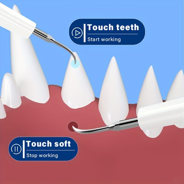 Kit Eletrico de Limpeza Dental para Pets - 1pc Pet Electric Dental Cleaner Kit, USB Rechargeable Tooth Stain/Tartar Remover - Image 6