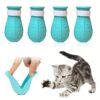 Proteção para Pés - 4-Piece Silicone Cat Paw Protectors - Anti-Scratch, Non-Electric, Ideal For Bathing
