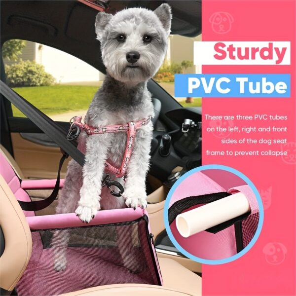 Assento elevatório para cão gato portátil e respirável com cinto de segurança para cão - Image 4