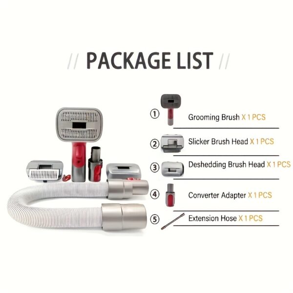 Kit para Beleza do Pet - Aspirador Escova Groom Tool Kit For Dyson Vacuums - Image 6