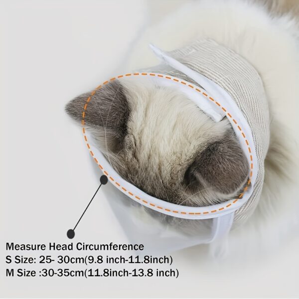 Protetor Facial Transparente para Gatos - 1pc Adjustable Cat Muzzle, Transparent Eye Shield - Image 2