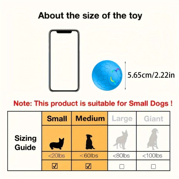 Brinquedo de Bola Interativa para Pets - Interactive Pet Toy Dog Toy Ball, Automatic Smart Dog Bouncing Ball - Image 2