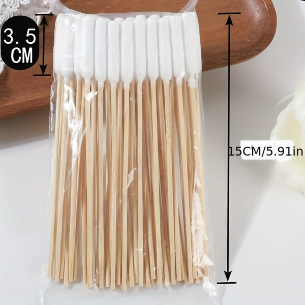 Cotonetes para Limpeza de Orelhas de Pets - 50pcs Pet Cotton Swabs, Dual-Use Large Tip For Ear & Skin Cleaning - Image 7