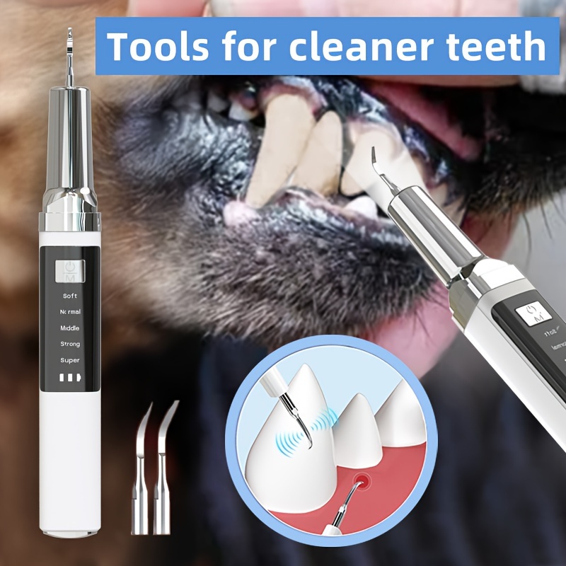 Kit Eletrico de Limpeza Dental para Pets – 1pc Pet Electric Dental Cleaner Kit, USB Rechargeable Tooth Stain/Tartar Remover