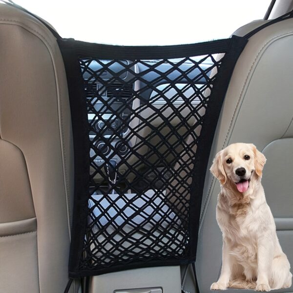 Barreira de rede para cães para carro com organizador de malha de segurança