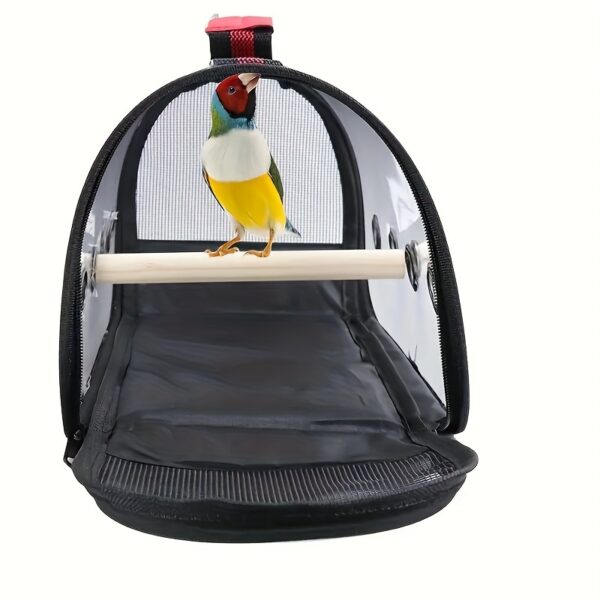 Transportador de Passaros - 1pc Lightweight Bird Carrier, Transparent Parrot Travel Bag - Image 5
