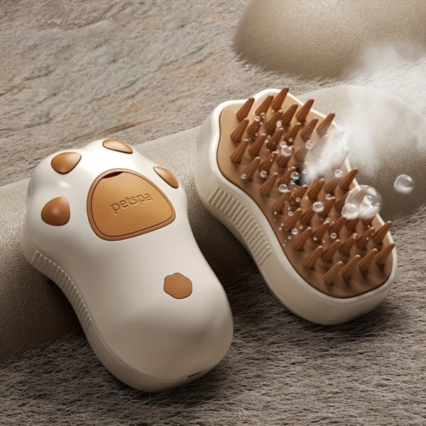Escova de Silicone - Steam Cat Brush, 3-in-1 Electric Pet Grooming Tool - Image 3