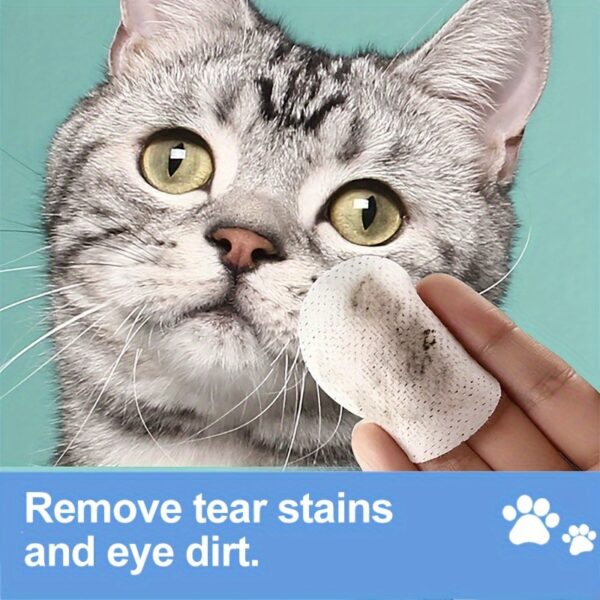 Lenços de Limpeza para Olhos - 150pcs Pet Eye Cleaning Wipes, Gentle Tear Stain Remover Wipes For Dogs And Cats - Image 3