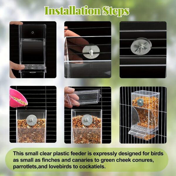 Alimentador Automatico para Passaros - Automatic Bird Feeder, Water Dispenser Set - Clear - Image 11