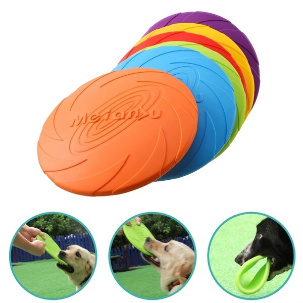 Disco de Silicone - Brinquedo, Durable Silicone Flying Disc Toy For Interactive Dog Training - Image 6