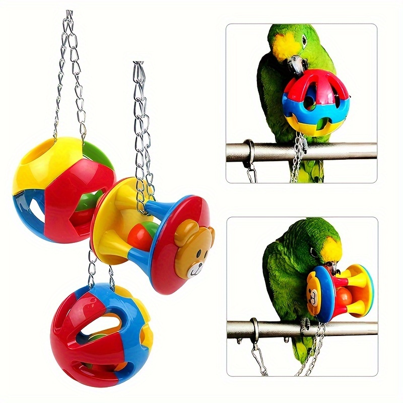 Brinquedo de Bola de Mastigação para Papagaio – 1pc Pet Bird Bite Toy