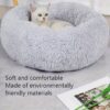 Cama de Plush Lavavel - 1pc Plush Pet Kennel Removable Washable Soft Cat Nest Winter Warm Round Cat Bed Pet Supplies - Image 5