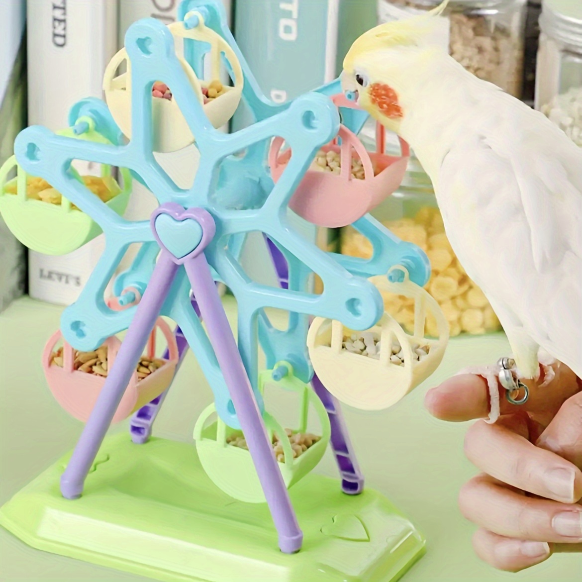 Alimentador com Puzzle para Passaros – Interactive Parrot Puzzle Feeder