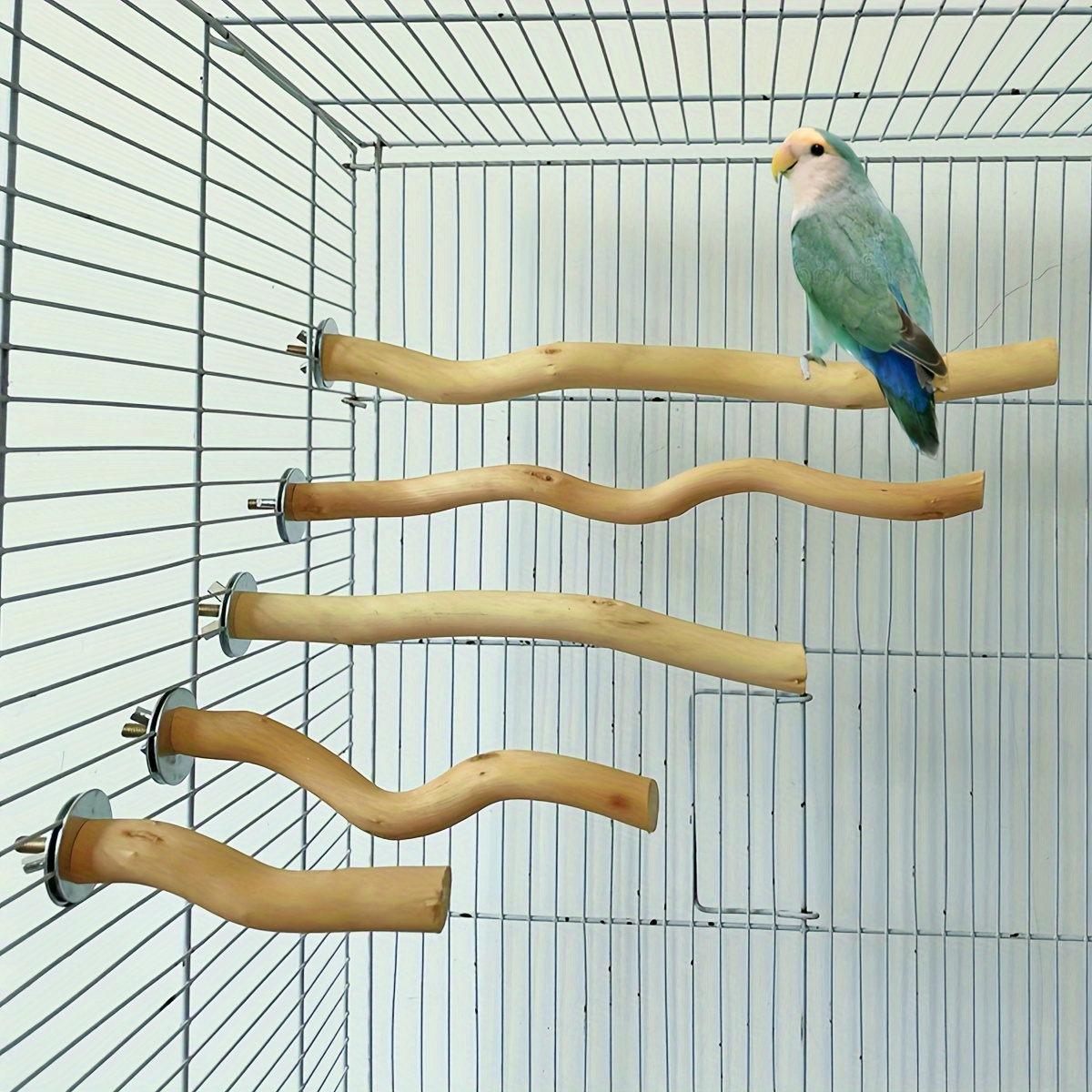 Poleiro de Fibra de Madeira Natural para Papagaios e Passaros – Bird Perch Stand, Natural Wood Fiber Board Perches for Parrots and Birds