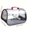 Transportador de Passaros - 1pc Lightweight Bird Carrier, Transparent Parrot Travel Bag - Image 4