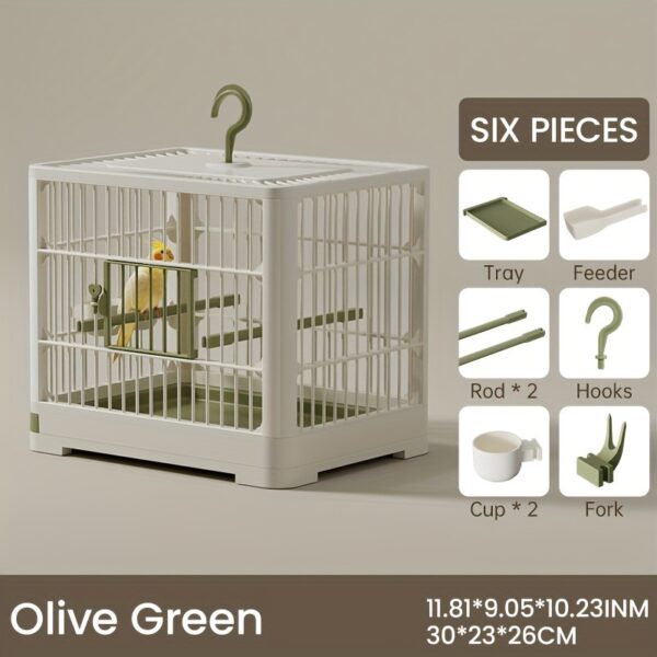 Gaiola Grande para Passaros - Extra-Large Breathable Bird Cage With Handle - Luxury Villa Style For Parrots &amp - Image 3