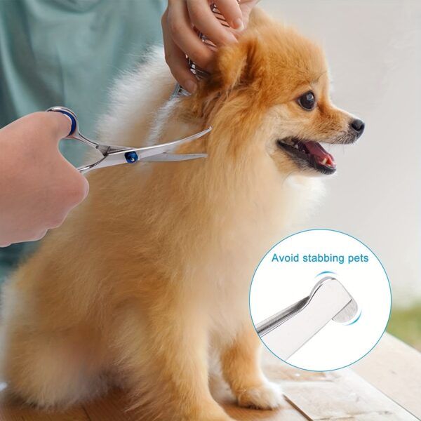 Tesoura Premium Pet Grooming Scissors Set - Safety Round Tip - Image 6
