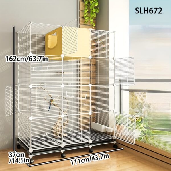 Gaiola de Metal Tamanho Grande para Papagaios e Passaros - Large Metal Birdcage Villa for Parrots, Mynas, Thrushes, Canaries, and Breeding Birds - Image 17