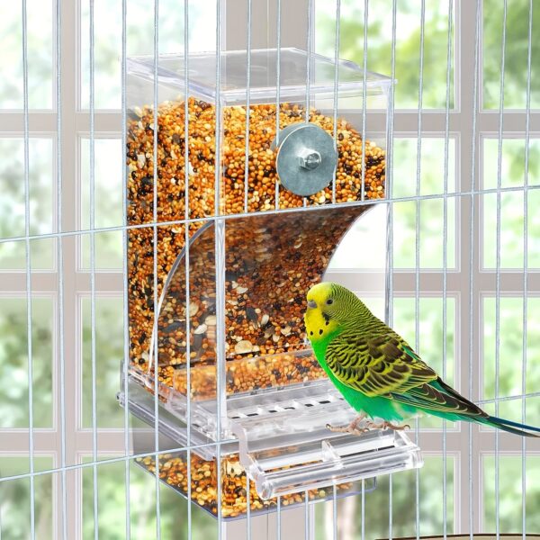Alimentador Automatico para Passaros - Automatic Bird Feeder, Water Dispenser Set - Clear - Image 8