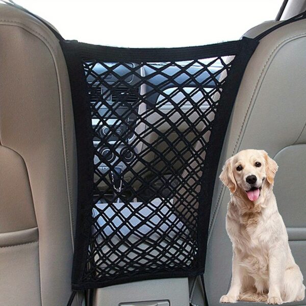 Barreira de rede para cães para carro com organizador de malha de segurança - Image 3