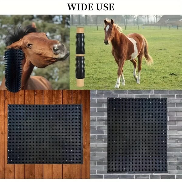 Escova de Massagem para Cavalos, Gados e Caprinos - 1pc Horse & Cow Massage Brush, Itch Patch Pad - Image 4
