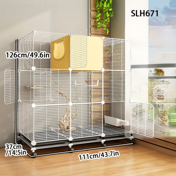 Gaiola de Metal Tamanho Grande para Papagaios e Passaros - Large Metal Birdcage Villa for Parrots, Mynas, Thrushes, Canaries, and Breeding Birds - Image 16