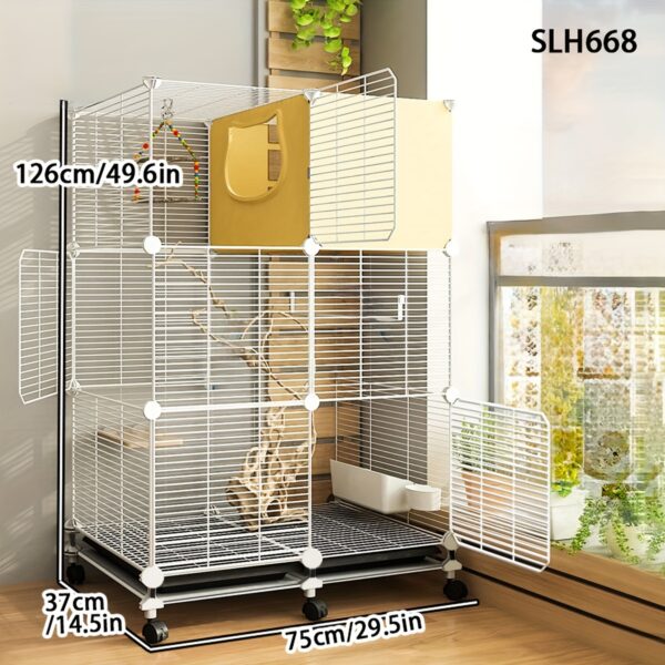 Gaiola de Metal Tamanho Grande para Papagaios e Passaros - Large Metal Birdcage Villa for Parrots, Mynas, Thrushes, Canaries, and Breeding Birds - Image 13