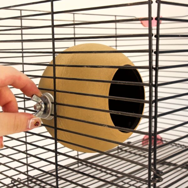 Ninho em forma de Coco para Passaros - 1pc Coconut Shape Bird Nest, Birdhouse For Parrots Small Animals Hamsters For Large Bird Cages - Image 7