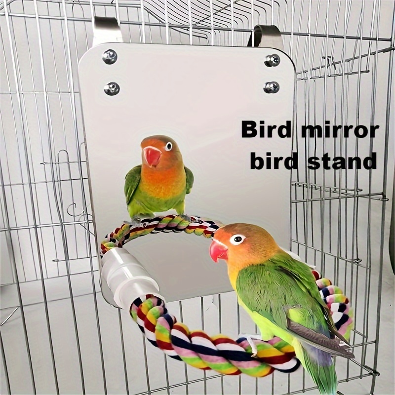 Brinquedo de Espelho para Passaros – 1pc Bird Mirror Bird Toys