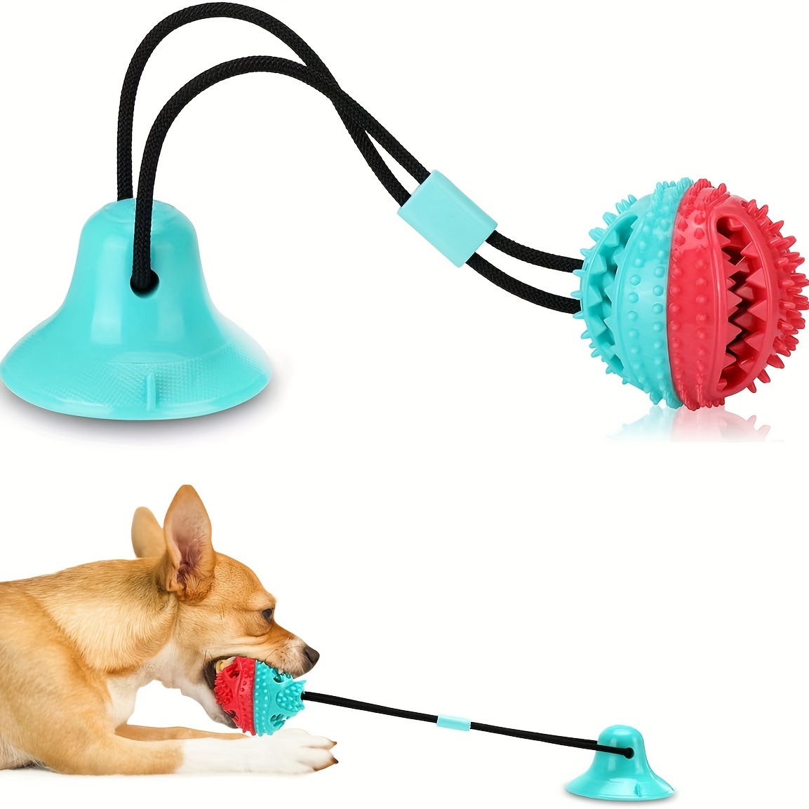 Brinquedo para Limpeza dos Dentes – Suction Cup Dog Ball Toy For Pet Teeth Cleaning And Molar