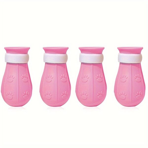 Proteção para Pés - 4-Piece Silicone Cat Paw Protectors - Anti-Scratch, Non-Electric, Ideal For Bathing - Image 7