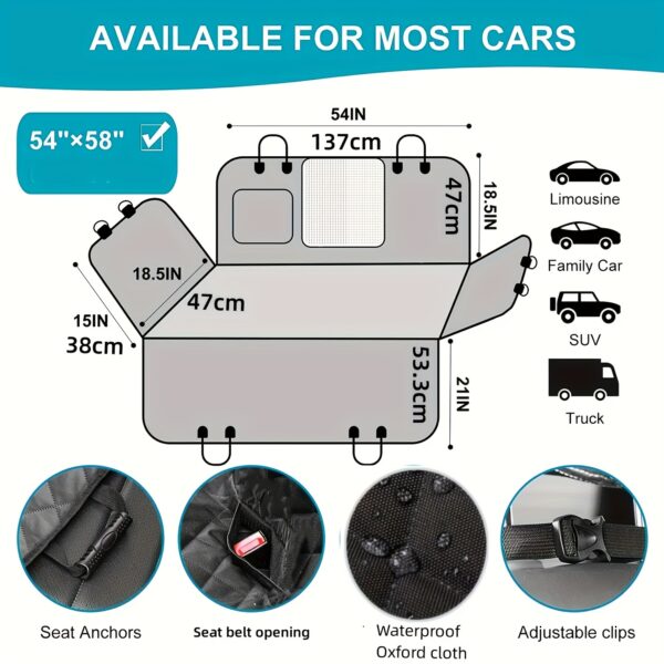 Capa para assento de carro à prova de água e resistente a riscos - Image 2