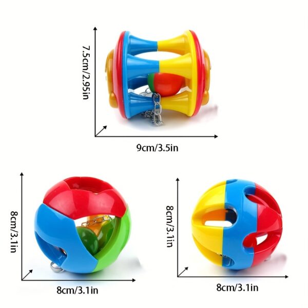 Brinquedo de Bola de Mastigação para Papagaio - 1pc Pet Bird Bite Toy - Image 2