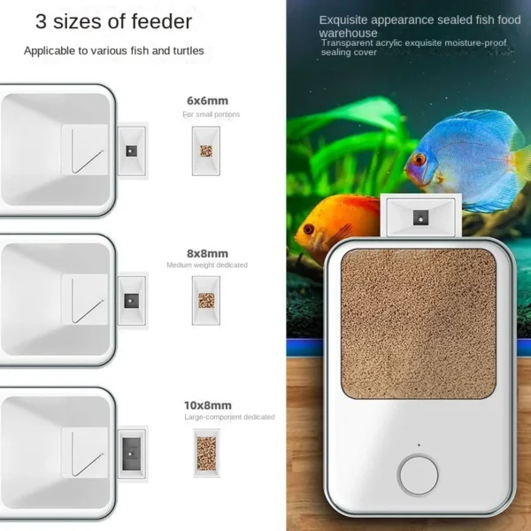 Alimentador Automático de Aquário para Peixes  - Automatic Aquarium Fish Tank Feeder Timing/Wifi Wireless - Image 2