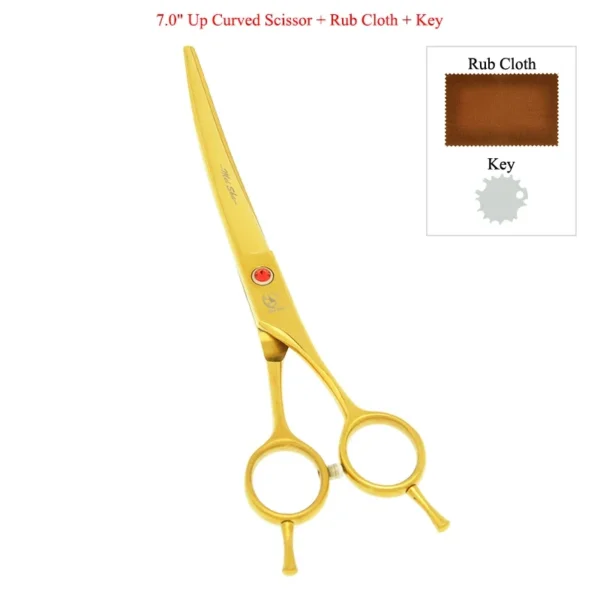 Jogo de Tesouras Gold - 7 inch Meisha Professional Pet Grooming Scissors Set Dog Haircut Shears - Image 20